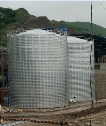 陆丰粮食钢板仓的安装全过程不用热焊接